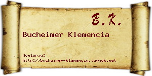 Bucheimer Klemencia névjegykártya